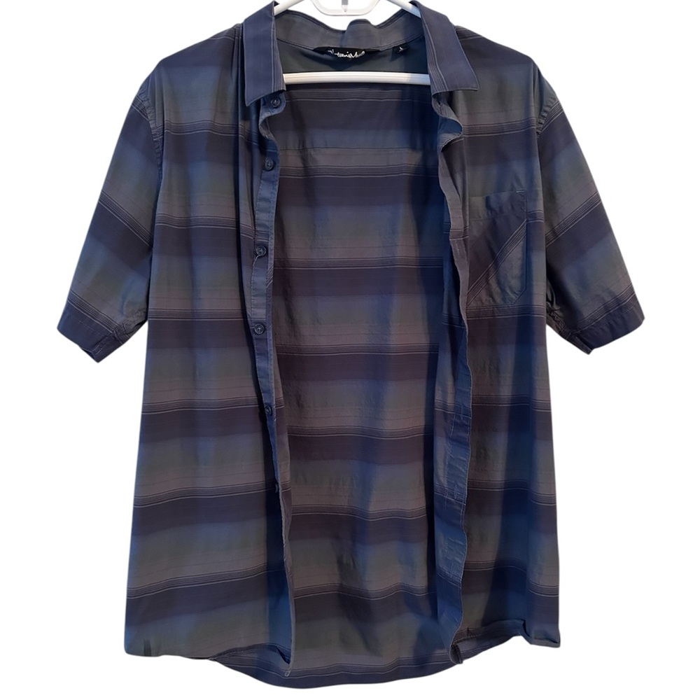 Travis Mathew Blue Casual Button Down Shirt